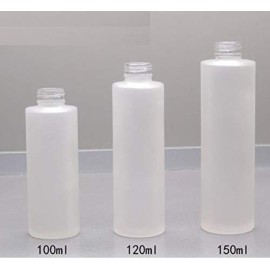 1PC 120ml/4oz Empty Refillable Frosted Glass Pump Press Bottle Makeup Cosmetic Container Packing Jar Vial Holder Pot with Bamboo Pump Head for Lotion Emulsion Essence Shampoo Shower Gel Toiletries