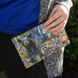 Yosemite National Park California CA Animals Bear Raccoons Beaver Chipmunks Makeup Cosmetic Bag Organizer Pouch