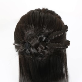 Real Sic Natural Sandalwood Hair Sticks for Women - Set of 2 - Retro Boho Fashion Chopsticks for Long Hair (Fire) Real Sic Natural Sandalwood Hair Sticks for Women - Set of 2 - Retro Boho Fashion Chopsticks for Long Hair (Fire)