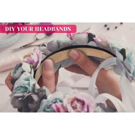 anezus 16 Pcs Satin Headbands Bulk 1 Inch Anti-slip Black Ribbon Hair Bands Plain Hard Headbands for Women Girls DIY Craft Hair Accessories (Black) anezus 16 Pcs Satin Headbands Bulk 1 Inch Anti-slip Black Ribbon Hair Bands Plain Hard Headbands for Women Girls DIY Craft Hair Accessories (Black)