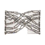 Ruihfas Bling Crystal Rhinestone Hair Combs Double Clips Comb for Thick, Thin, Curly Hair UpDo, Ponytail, French Twist, Bun Hairstyling (Grey)