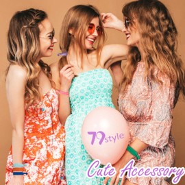 79STYLE 300pcs Elastic Hair Ties Ouchless No Crease Ouchless Ribbon Ponytail Holders Bulk Colorful Yoga Twist Hair Bands Hair Accessories Hand Knotted Fold Over Solid Colors (Multiple 20 Colors)