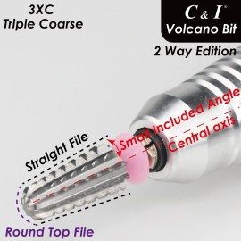 C&I Volcano Nail Drill, 2 Rotate Directions Design, Both for Left handed and Right Handed Nail Lovers, for Manicure Drill Machine (3XC) C&I Volcano Nail Drill, 2 Rotate Directions Design, Both for Left handed and Right Handed Nail Lovers, for Manicure Drill Machine (3XC)