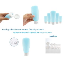 MAGIGO Blue Toiletries Leak Proof Travel Bottle Set (16 Pack), TSA Approved Airline Carry-On with Clear Bags for Women MAGIGO Blue Toiletries Leak Proof Travel Bottle Set (16 Pack), TSA Approved Airline Carry-On with Clear Bags for Women