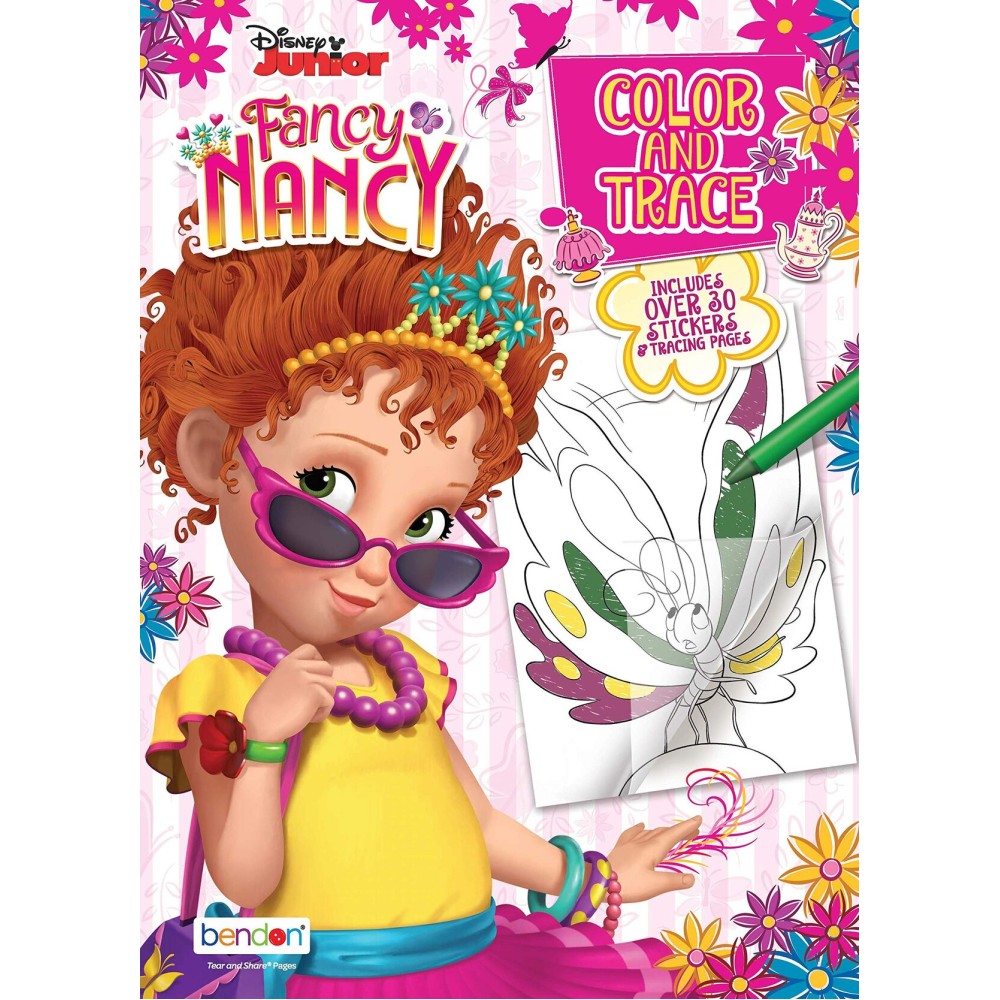 Fancy Nancy Coloring Book | Fancy Nancy Color and Trace | Disney Coloring Book | 30+ Stickers | Officially Licensed