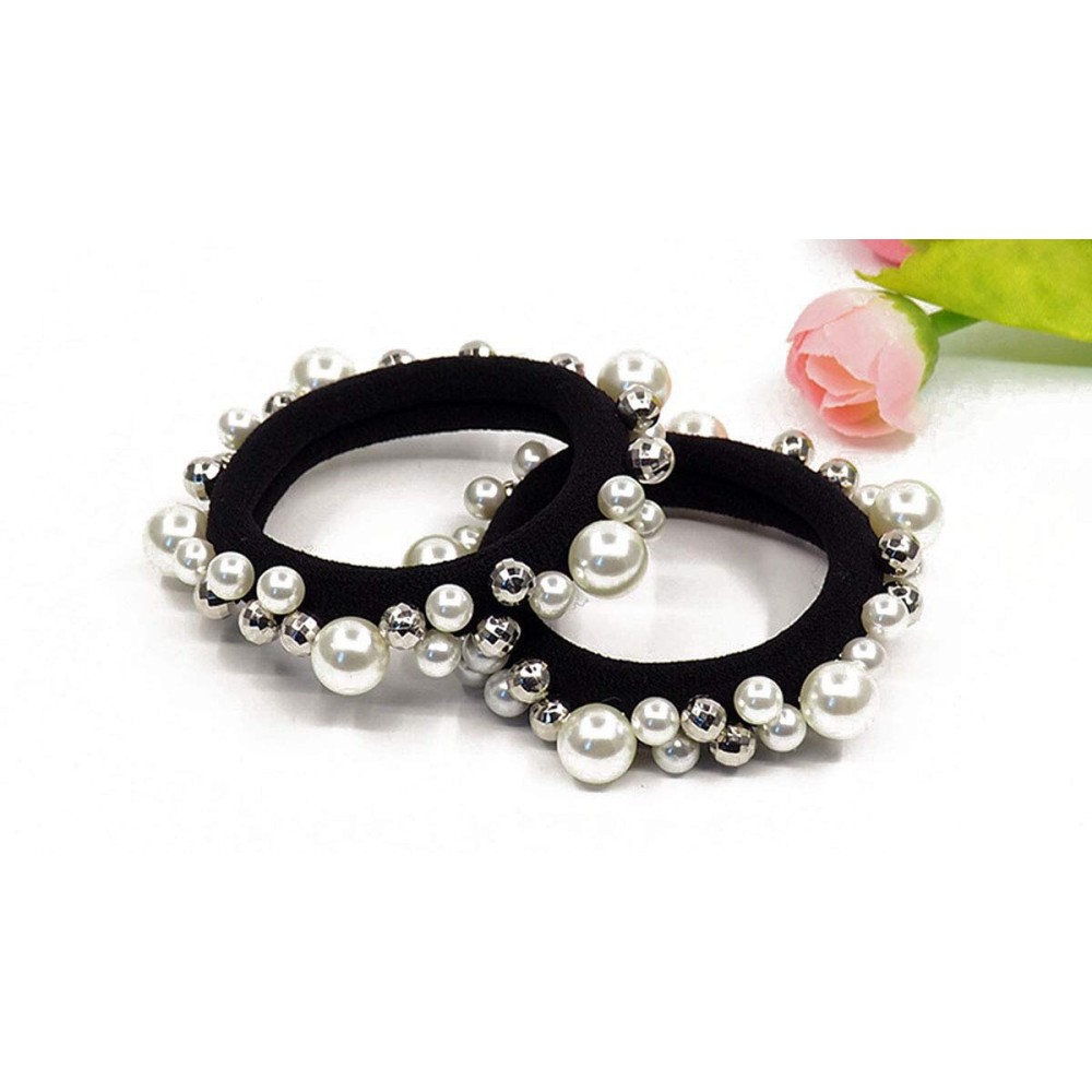 5 PCS Beauty Hair Elastics with Elegant and Beautiful Imitation Pearls Hair Ties Hair Bands Bulk Ponytail Hair Knots Elastics Holders Hair Elastic Bracelet (A) 5 PCS Beauty Hair Elastics with Elegant and Beautiful Imitation Pearls Hair Ties Hair Bands Bulk Ponytail Hair Knots Elastics Holders Hair Elastic Bracelet (A)