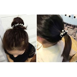 5 PCS Beauty Hair Elastics with Elegant and Beautiful Imitation Pearls Hair Ties Hair Bands Bulk Ponytail Hair Knots Elastics Holders Hair Elastic Bracelet (A) 5 PCS Beauty Hair Elastics with Elegant and Beautiful Imitation Pearls Hair Ties Hair Bands Bulk Ponytail Hair Knots Elastics Holders Hair Elastic Bracelet (A)