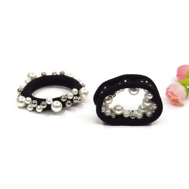 5 PCS Beauty Hair Elastics with Elegant and Beautiful Imitation Pearls Hair Ties Hair Bands Bulk Ponytail Hair Knots Elastics Holders Hair Elastic Bracelet (A) 5 PCS Beauty Hair Elastics with Elegant and Beautiful Imitation Pearls Hair Ties Hair Bands Bulk Ponytail Hair Knots Elastics Holders Hair Elastic Bracelet (A)