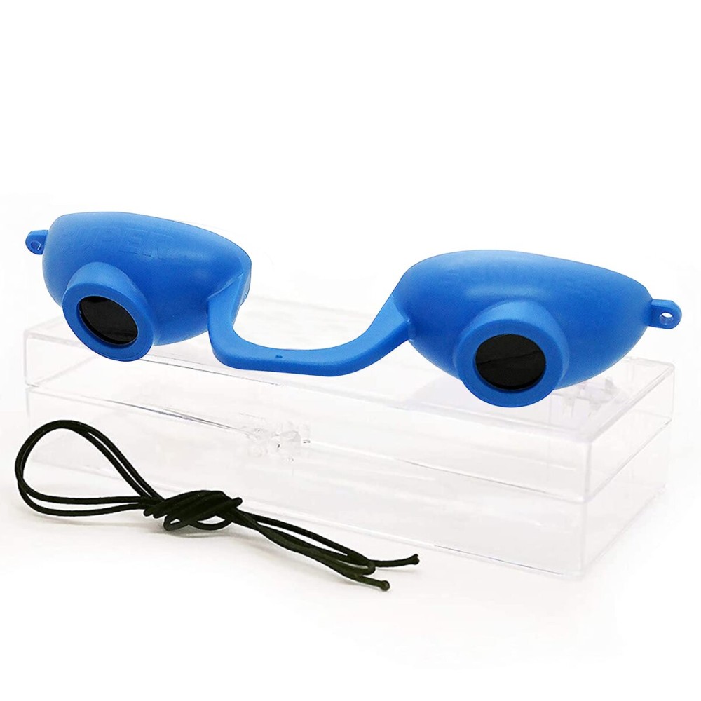 Super Sunnies Flex Flexible UV Eye Protection, FDA Compliant Individual Tanning Bed Goggles Eyeshields, With a Clear Case/Box (Blue) Super Sunnies Flex Flexible UV Eye Protection, FDA Compliant Individual Tanning Bed Goggles Eyeshields, With a Clear Case/Box (Blue)
