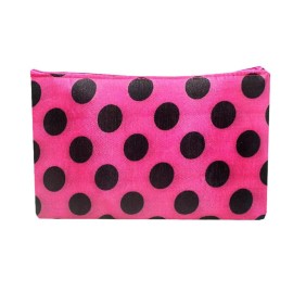 HappyDaily Pack of 7 Fashion Design Muliti-functional Bag Using as Makeup bag or Cosmetic Pouch or Travel Toiletry or Carrying Purse (Heart(Pink/Hotpink/Red/Black)+Polka Dot(Hotpink/Red)+Leopard)