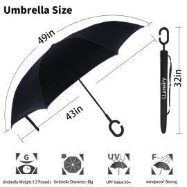 LLanxiry Windproof Inverted Umbrella, Large Reverse Umbrellas for Rain with C-shaped Handle Big Upside Down Inside Out Umbrella for Women & Men (sunflower) LLanxiry Windproof Inverted Umbrella, Large Reverse Umbrellas for Rain with C-shaped Handle Big Upside Down Inside Out Umbrella for Women & Men (sunflower)