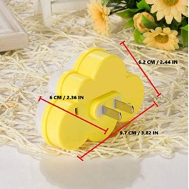 WIROJ Baby Night with Light Sensor Plug in Intelligent Soft LED Wall Nursery Lamp LED Cloud Nightlight for Kids for Childrens Bedroom Hallway for Baby Nursery Child Room