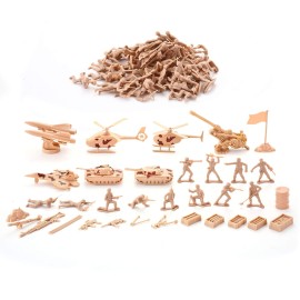 JOYIN 164 Piece Military Soldier Playset Army Men Play Bucket Army Action Figures Battle Group Deluxe Military Playset, Aircrafts, Helicopters, Tanks with Bucket