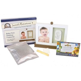 PLUSHIBLE BRIDGING MILES WITH SMILES Casting Kit - Baby Keepsake & Dog Paw Print Kit for Newborn - Inkless Plaster for Foot & Hand - Safe Cast Mold Impression Kits Footprint or Handprint - Brown