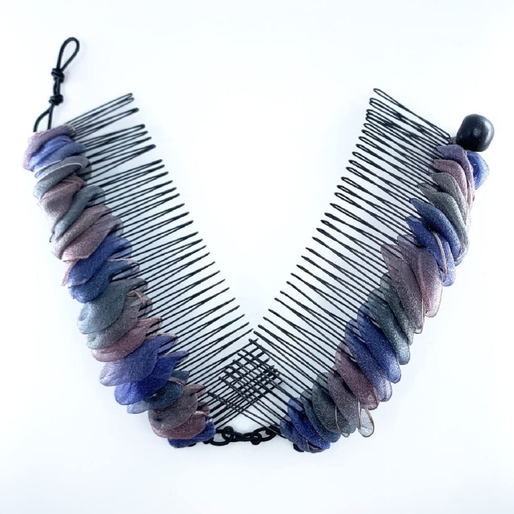 Large Stretch Banana Clip for Natural Curly, Wavy, Frizzy & Coily Hair - Sturdy Hold with No Damage or Creases - Make Comfy Protective Low Manipulation Hairstyles (Storm Blue with Bead Closure) Large Stretch Banana Clip for Natural Curly, Wavy, Frizzy & Coily Hair - Sturdy Hold with No Damage or Creases - Make Comfy Protective Low Manipulation Hairstyles (Storm Blue with Bead Closure)