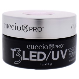 Cuccio Pro T3 Cool Cure Versatility Gel - Controlled Levelling - LED And UV - Incredibly Flexible - Strong Adhesion - Thick Viscosity - Fast Application - Quick-Dry - Opaque Nude Pink - 1 Oz Nail Gel