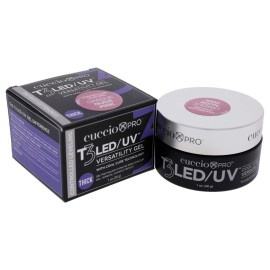 Cuccio Pro T3 Cool Cure Versatility Gel - Controlled Levelling - LED And UV - Incredibly Flexible - Strong Adhesion - Thick Viscosity - Fast Application - Quick-Dry - Opaque Nude Pink - 1 Oz Nail Gel