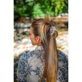 Sparkling Decorative Crystal Hair Clip for Fine, Thin, Sleek & Straight Hair - Double Comb for Easy Comfy Styles, Holds Snug, No Pressure, UpDo, Ponytail, French Twist, Bun (Crystal Medium)