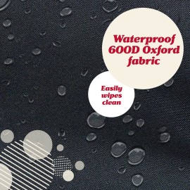 Lusso Gear Heavy Duty Kick Mats (2 Pk) - Back Seat Protector, Sag Proof, Waterproof, Car Back Seat Cover for Kids Who Make Big Messes, 3 Reinforced Storage Pockets, Premium Oxford Fabric (Gray)