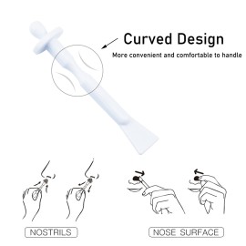 BlueZOO 60PCS Nose Wax Applicator Sticks Spatulas for Nostril Nasal Cleaning Ear Hairs Eyebrow Facial Hair Removal