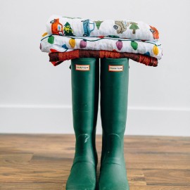 Little Unicorn Premium Cotton Swaddle Baby Blanket | Breathable Fabric | for swaddling, Play, Nursing & More (Red Plaid)