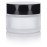 1 oz Frosted Clear Glass Balm Jars with Black Smooth Foam Lined Lids (12 Pack)