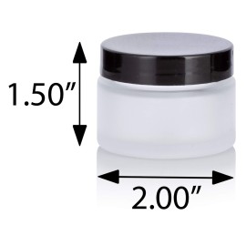 1 oz Frosted Clear Glass Balm Jars with Black Smooth Foam Lined Lids (12 Pack) 1 oz Frosted Clear Glass Balm Jars with Black Smooth Foam Lined Lids (12 Pack)