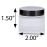 1 oz Frosted Clear Glass Balm Jars with Black Smooth Foam Lined Lids (12 Pack)