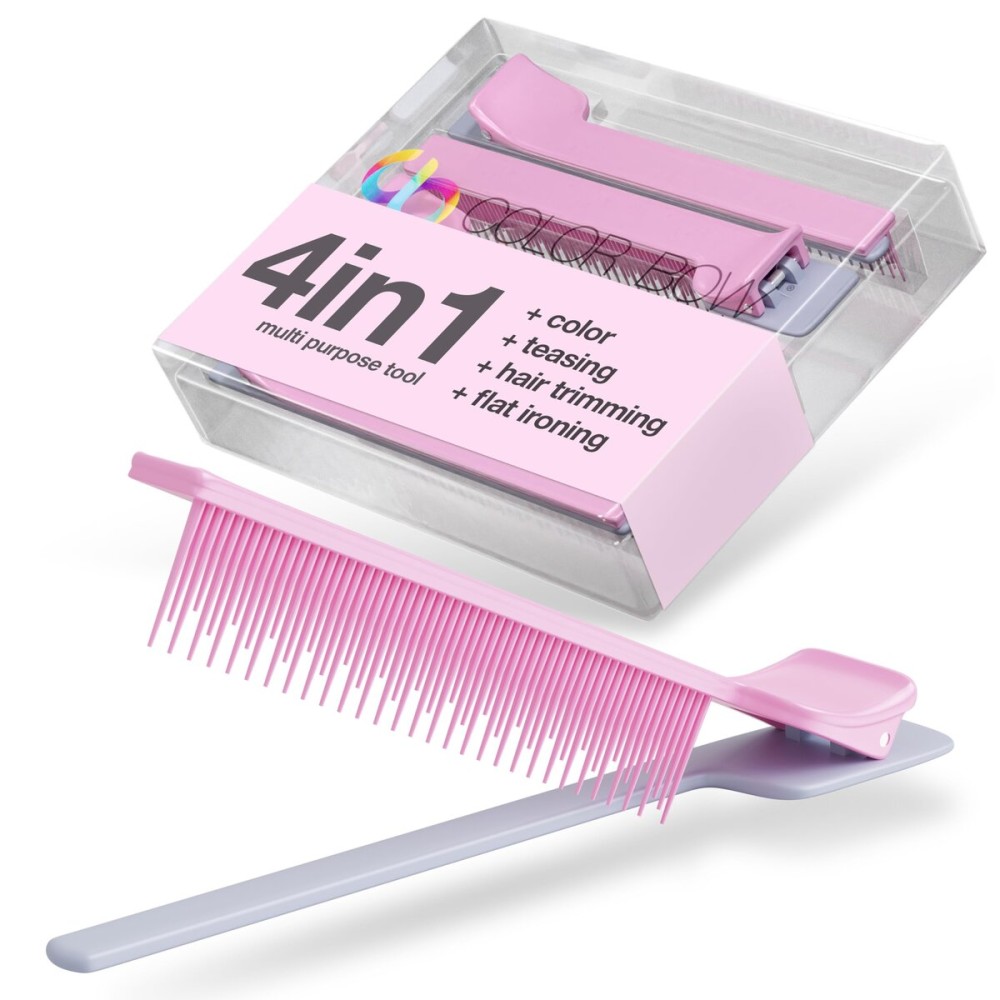 COLORBOW Teasing Clip Comb (5 Pack) Hair Coloring Styling Tools for Highlights Balayage Ombr Trimming Cutting Flat Iron Guide - Straightener Straightening Comb, Pink / Gray COLORBOW Teasing Clip Comb (5 Pack) Hair Coloring Styling Tools for Highlights Balayage Ombr Trimming Cutting Flat Iron Guide - Straightener Straightening Comb, Pink / Gray