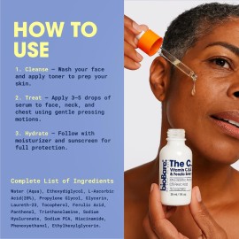 BioBare Vitamin B, CE & Ferulic Serum | 20% Pure Vitamin C Facial Serum with Hyaluronic Acid, Niacinamide & Ferulic Acid | L-Ascorbic Acid Serum for Dark Spots, Fine Lines, Wrinkles, Uneven Skin Tone