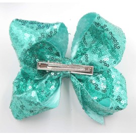 15Pcs Bling 6 Inch Hair Bows Large Big Sparkly Glitter Sequin Bows Alligator Hair Clips for Baby Girls Toddlers Kids Children Teens