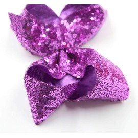 15Pcs Bling 6 Inch Hair Bows Large Big Sparkly Glitter Sequin Bows Alligator Hair Clips for Baby Girls Toddlers Kids Children Teens