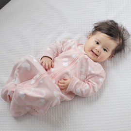 Babysoy Long Sleeve Pattern Sleep Sack Wearable Blanket (12-24 Months, Rainbow-Peony)