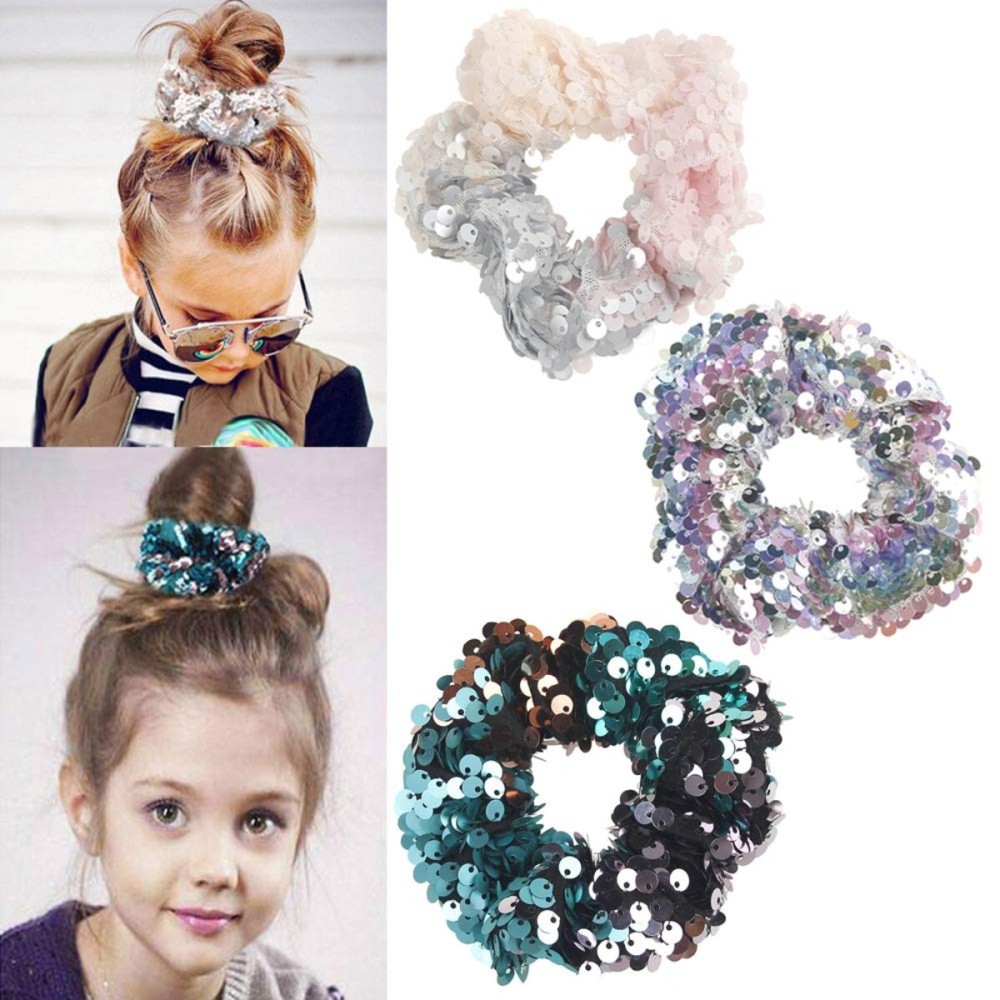 3Pcs Shiny Sequin Hair Scrunchies Hairbands, Women Elastic Glitter Fashion Scrunchie Hair Ties Ropes Hair Bands Headwear Ponytail Holders Bun Cover Hair Accessories for Gym Dance Party Club, B 3Pcs Shiny Sequin Hair Scrunchies Hairbands, Women Elastic Glitter Fashion Scrunchie Hair Ties Ropes Hair Bands Headwear Ponytail Holders Bun Cover Hair Accessories for Gym Dance Party Club, B