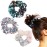 3Pcs Shiny Sequin Hair Scrunchies Hairbands, Women Elastic Glitter Fashion Scrunchie Hair Ties Ropes Hair Bands Headwear Ponytail Holders Bun Cover Hair Accessories for Gym Dance Party Club, B