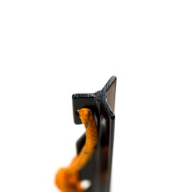 Aluminum Alloy Tent Stakes Pegs, 12-Pack Aluminum Ground Pegs with Reflective Pull Ropes, Lightweight Metal Stakes Pegs for Camping Tents Hammocks (Black)