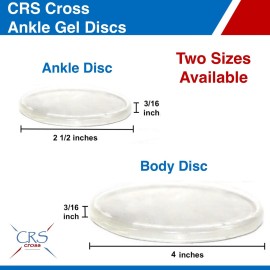 CRS Cross Gel Discs. 4 inch Body Ankle Gel Pads Gel Discs. Premium Cushion and Protection for Ice Skates, Hockey, Roller Skating, Inline, Hiking, Riding, and Ski Boots.