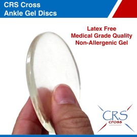 CRS Cross Gel Discs. 4 inch Body Ankle Gel Pads Gel Discs. Premium Cushion and Protection for Ice Skates, Hockey, Roller Skating, Inline, Hiking, Riding, and Ski Boots.