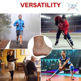 CRS Cross Gel Discs. 4 inch Body Ankle Gel Pads Gel Discs. Premium Cushion and Protection for Ice Skates, Hockey, Roller Skating, Inline, Hiking, Riding, and Ski Boots.