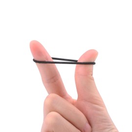 Driew Small Hair Ties, 200 pcs Mini Black Hair Ties Tiny Ponytail Holder Soft Elastic Rubber Bands Black