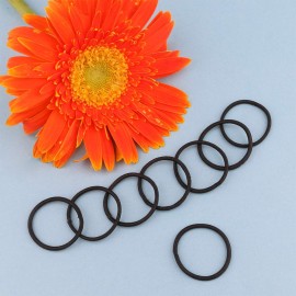 Driew Small Hair Ties, 200 pcs Mini Black Hair Ties Tiny Ponytail Holder Soft Elastic Rubber Bands Black