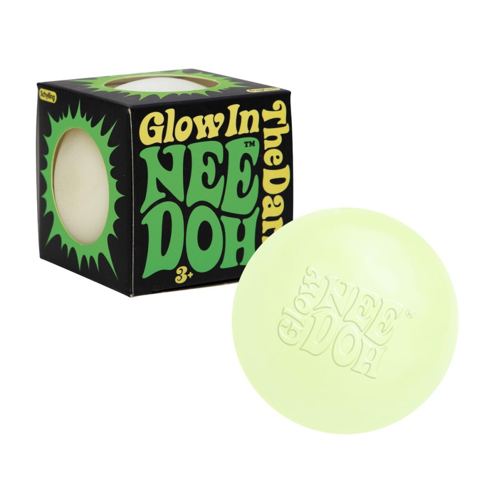 Schylling NeeDoh Glow in The Dark - Sensory Squeeze Toy - Gratifying Glowing Glob - 2.5 Wide - Glow in The Dark (Pack of 1)