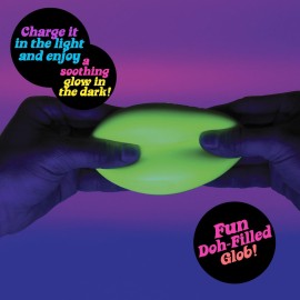 Schylling NeeDoh Glow in The Dark - Sensory Squeeze Toy - Gratifying Glowing Glob - 2.5 Wide - Glow in The Dark (Pack of 1)