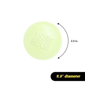 Schylling NeeDoh Glow in The Dark - Sensory Squeeze Toy - Gratifying Glowing Glob - 2.5 Wide - Glow in The Dark (Pack of 1)