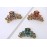 Retro Flowers Hair Claw Clip for Women Lady Vintage Alloy Rhinestone Hair Jaw Clips Hairpin Fancy Hair Clamp (Sky blue)