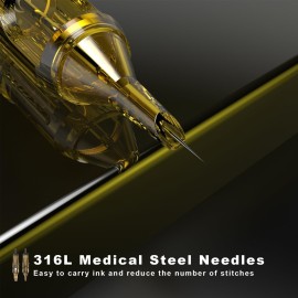 7RS Tattoo Cartridge Needles 20pcs, YILONG Standard 0.35mm Disposable Tattoo Needle for Tattoo Pen Rotary Machine 7RS Tattoo Cartridge Needles 20pcs, YILONG Standard 0.35mm Disposable Tattoo Needle for Tattoo Pen Rotary Machine