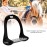 Yosoo Stirrups for Saddle, Wide Stirrups, Horse Riding Stirrups Stirrup Irons Aluminum Stirrup with Stainless Steel Anti-Slip Pad for Equestrian Saddle(Black)