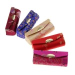 5pcs Lipstick Case Lipstick Holder Flower Design Makeup Jewelry Holder Box Lip with Mirror - Random Color