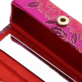5pcs Lipstick Case Lipstick Holder Flower Design Makeup Jewelry Holder Box Lip with Mirror - Random Color