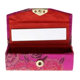 5pcs Lipstick Case Lipstick Holder Flower Design Makeup Jewelry Holder Box Lip with Mirror - Random Color